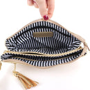 AD2583 Small Tasseled Zipper Fashion Crossbody/Wristlet - MiMi Wholesale