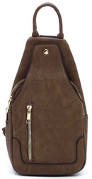 AD2766 Vegan Leather Fashion Sling Backpack Bag - MiMi Wholesale