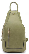 AD2766 Vegan Leather Fashion Sling Backpack Bag - MiMi Wholesale