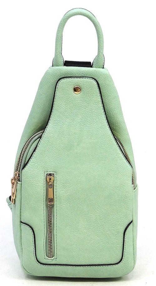 AD2766 Vegan Leather Fashion Sling Backpack Bag - MiMi Wholesale