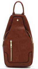 AD2766 Vegan Leather Fashion Sling Backpack Bag - MiMi Wholesale