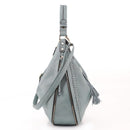 AM5851 Laser Cut Double Tassel Boho Shoulder Bag - MiMi Wholesale