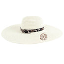 AO3018 Monogrammable Floppy Hat with Cheetah/Leopard Band - MiMi Wholesale