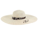 AO3018 Monogrammable Floppy Hat with Cheetah/Leopard Band - MiMi Wholesale