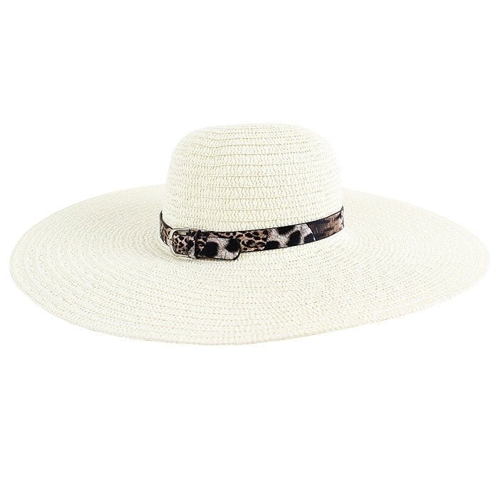 AO3018 Monogrammable Floppy Hat with Cheetah/Leopard Band - MiMi Wholesale