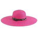 AO3018 Monogrammable Floppy Hat with Cheetah/Leopard Band - MiMi Wholesale