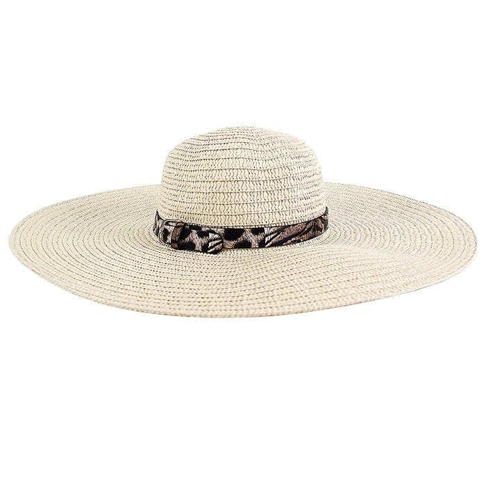 AO3018 Monogrammable Floppy Hat with Cheetah/Leopard Band - MiMi Wholesale