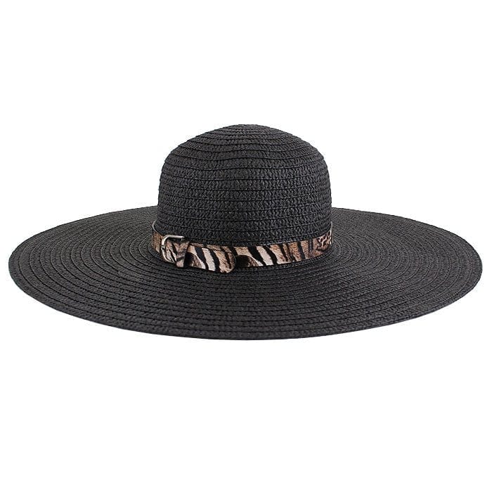 AO3018 Monogrammable Floppy Hat with Cheetah/Leopard Band - MiMi Wholesale