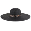 AO3018 Monogrammable Floppy Hat with Cheetah/Leopard Band - MiMi Wholesale