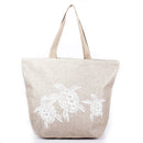 B738 Turtles Printed Large Beach Tote Bag - MiMi Wholesale