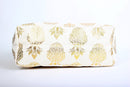 B766  Metal Gold Pineapple Large Beach Tote Bag