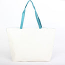 B769 Gold Foil Turtle Printed Large Beach Tote Bag - MiMi Wholesale