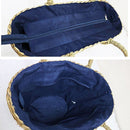 B803 Anchor Applique Natural Straw Tote/Beach Bag - MiMi Wholesale