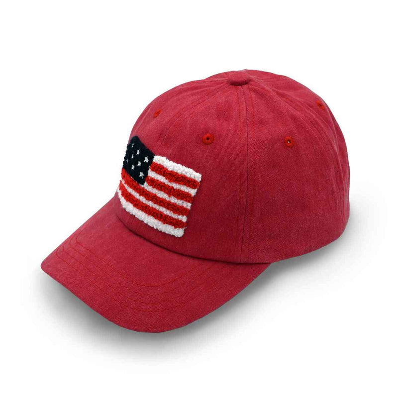 BAB8002 American Flag Chenille Patch Baseball Cap - MiMi Wholesale