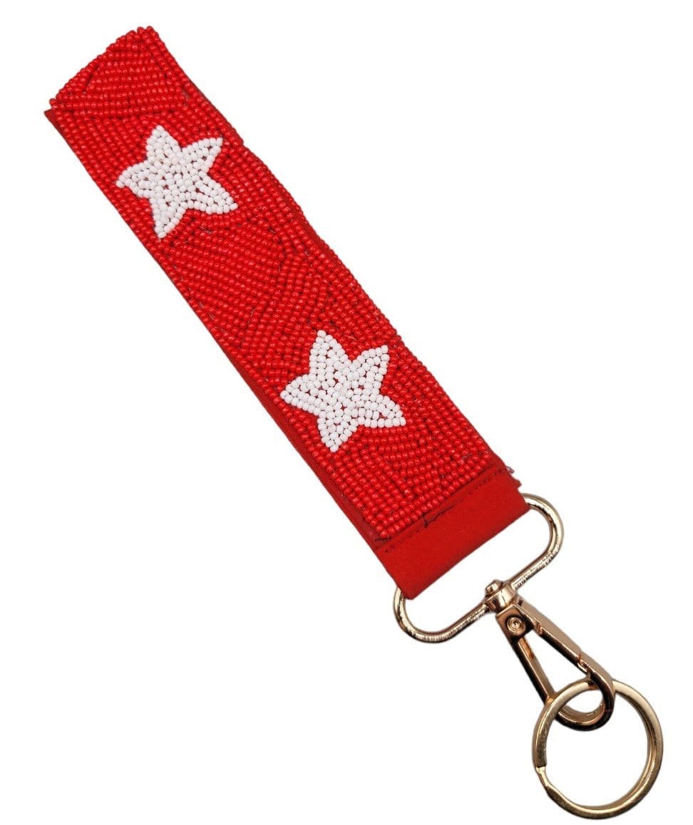 BAH001 Star Beaded Keychain Wristlet - MiMi Wholesale