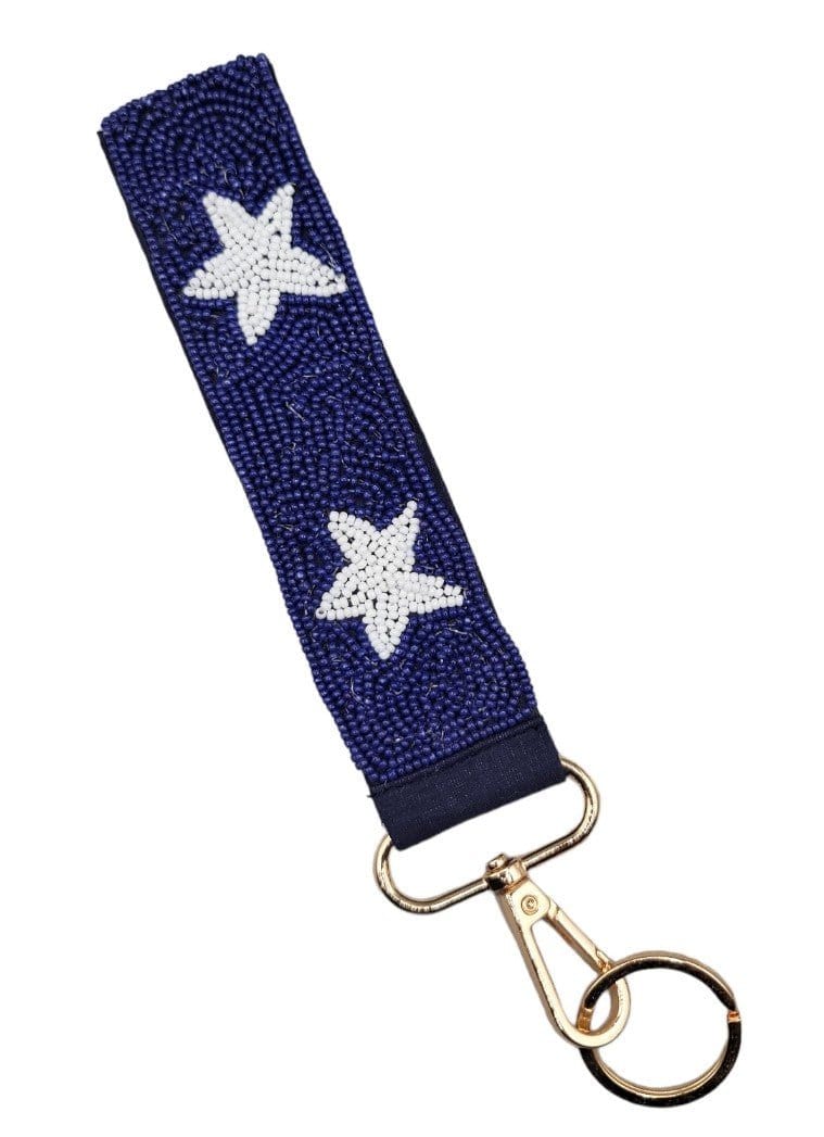 BAH001 Star Beaded Keychain Wristlet - MiMi Wholesale
