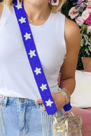 BAS001 Game Day Beaded Star Guitar Strap - MiMi Wholesale