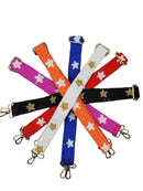 BAS001 Game Day Beaded Star Guitar Strap - MiMi Wholesale