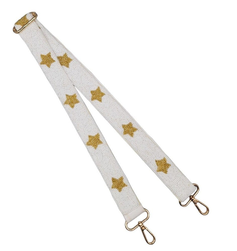 BAS001 Game Day Beaded Star Guitar Strap - MiMi Wholesale