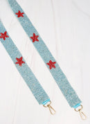 BAS001 Game Day Beaded Star Guitar Strap - MiMi Wholesale