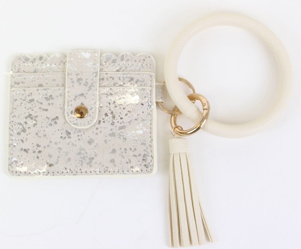 BB139X115 Gold Foil Bangle/Key-Chain/Wallet w/ ID Window - MiMi Wholesale