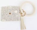 BB139X115 Gold Foil Bangle/Key-Chain/Wallet w/ ID Window - MiMi Wholesale