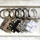 BB139X115 Various Pattern Bangle/Key-Chain/Wallet w/ ID Window - MiMi Wholesale