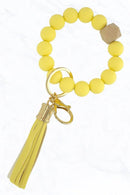 BB139X125 Silicone Beaded Keyring/Keychain Bracelet - MiMi Wholesale