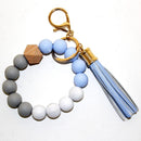 BB139X125 Silicone Beaded Keyring/Keychain Bracelet - MiMi Wholesale