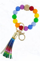 BB139X125 Silicone Beaded Keyring/Keychain Bracelet - MiMi Wholesale