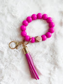 BB139X125 Silicone Beaded Keyring/Keychain Bracelet - MiMi Wholesale