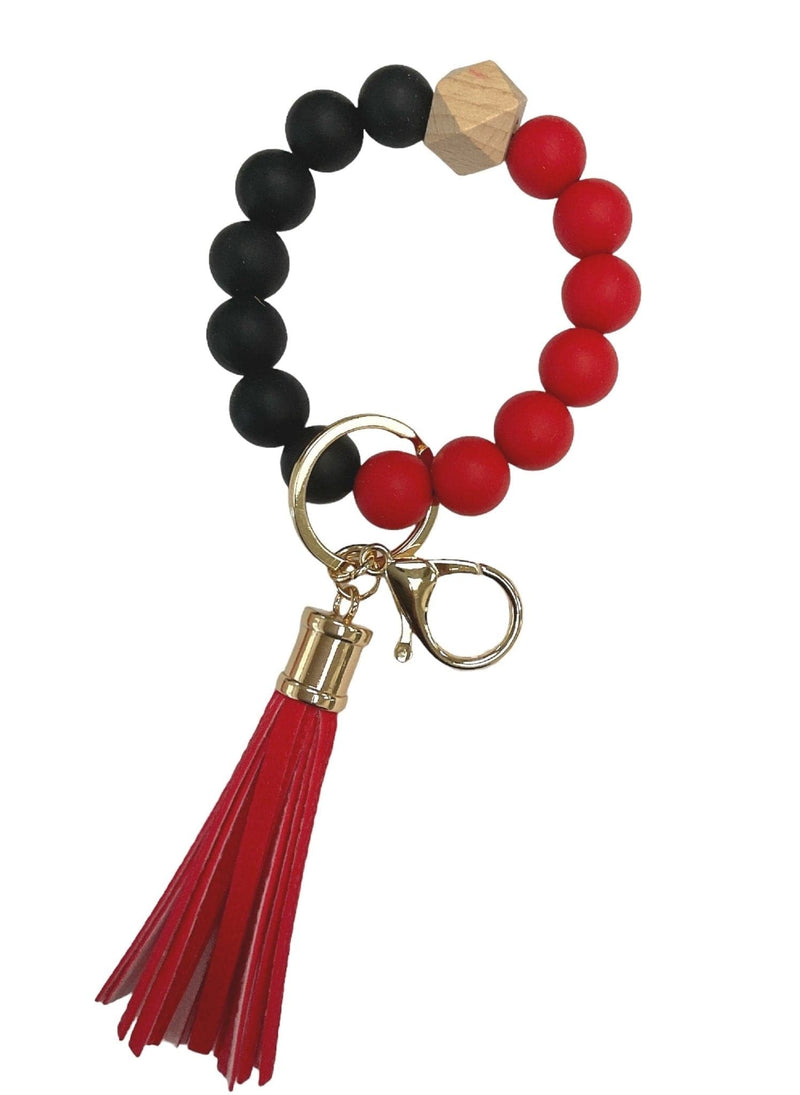 BB139X125 Silicone Beaded Keyring/Keychain Bracelet - MiMi Wholesale