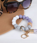 BB139X125 Silicone Beaded Keyring/Keychain Bracelet - MiMi Wholesale