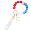 BB139X125 Silicone Beaded Keyring/Keychain Bracelet - MiMi Wholesale