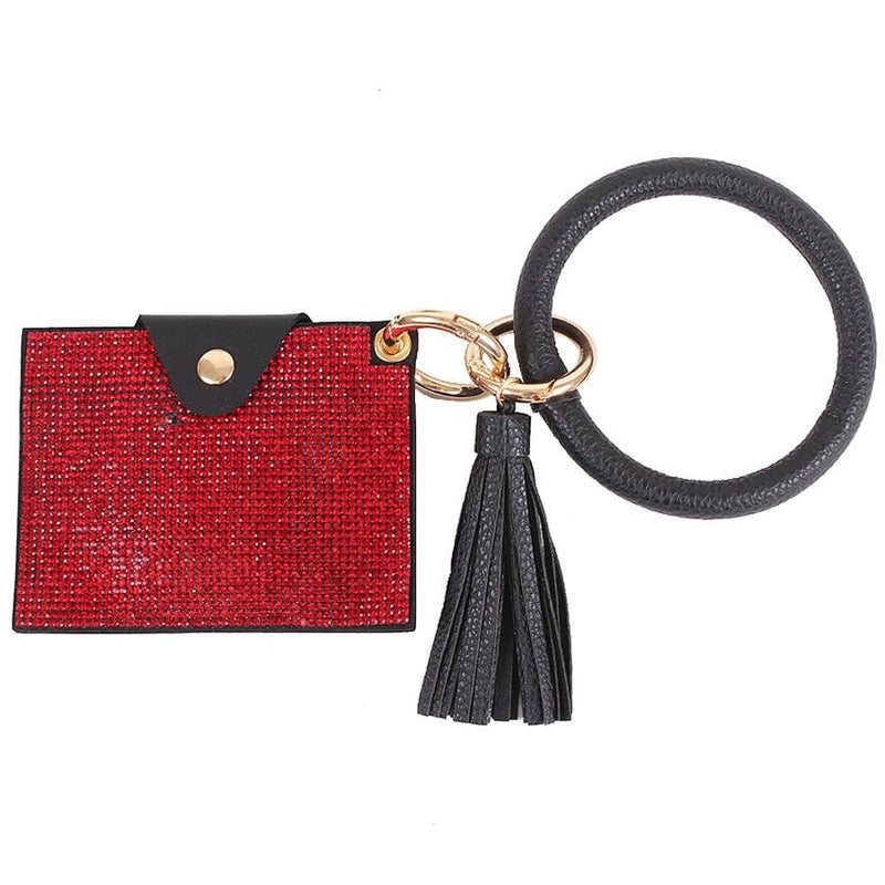 BB139X136 Rhinestone Bangle/Key-Chain/Wallet w/ ID Window - MiMi Wholesale