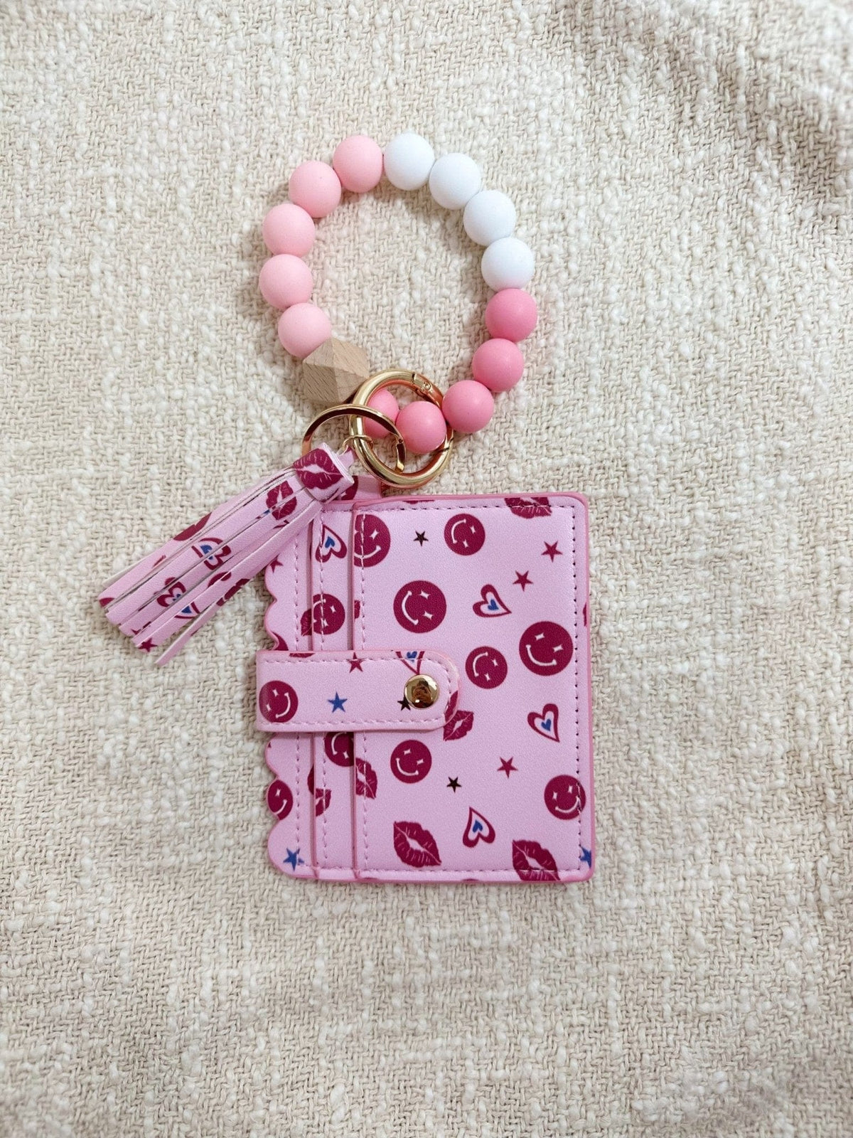 BB139X156 Silicone Beaded Stretch Bracelet Wristlet ID Holder - MiMi Wholesale