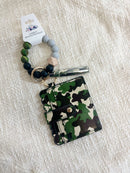 BB139X157 Pattern Silicone Beaded Stretch Bracelet Wristlet ID Holder - MiMi Wholesale