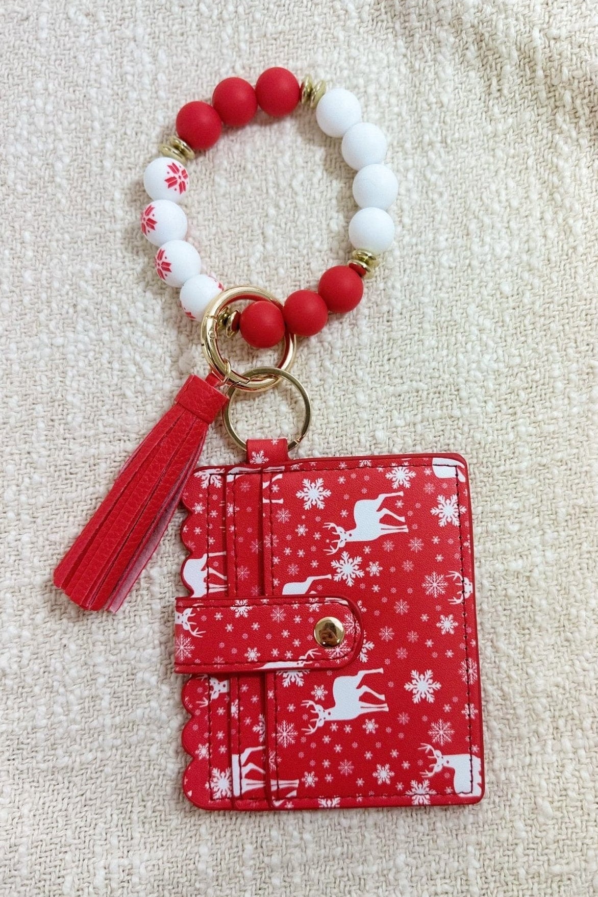 BB139X157 Pattern Silicone Beaded Stretch Bracelet Wristlet ID Holder - MiMi Wholesale