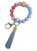 BB139x166 Tie Dye Silicone Beaded Keyring/Keychain Bracelet - MiMi Wholesale