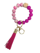 BB139x166 Tie Dye Silicone Beaded Keyring/Keychain Bracelet - MiMi Wholesale