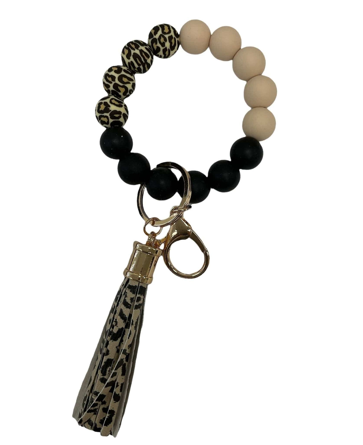BB139X169 Theme Silicone Beaded Keyring/Keychain Bracelet - MiMi Wholesale