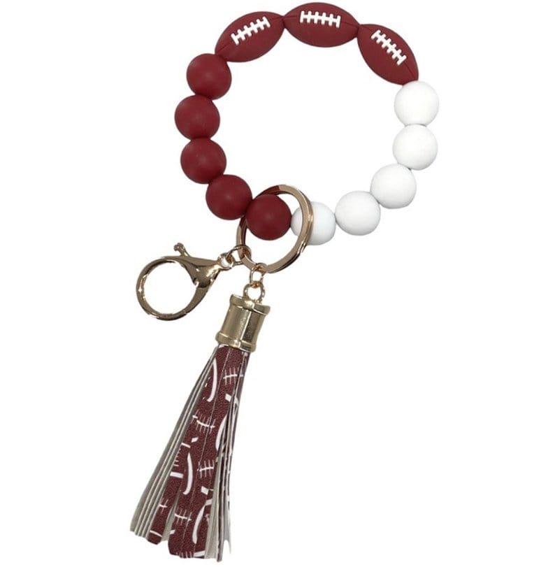 BB139X169 Theme Silicone Beaded Keyring/Keychain Bracelet - MiMi Wholesale