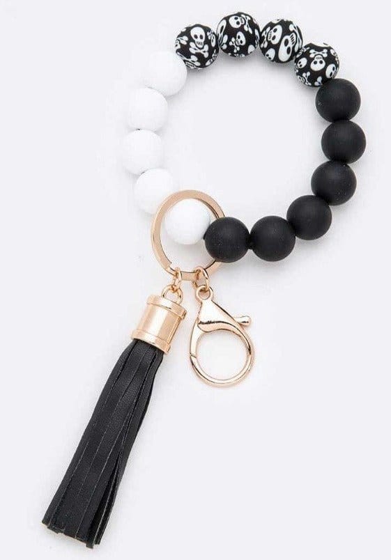 BB139X169 Theme Silicone Beaded Keyring/Keychain Bracelet - MiMi Wholesale