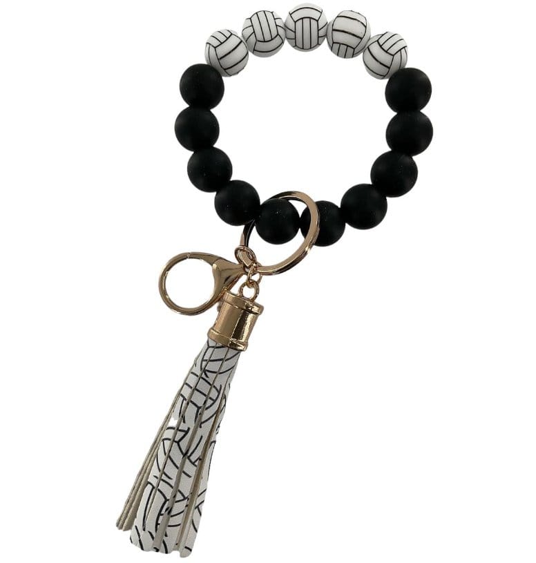 BB139X169 Theme Silicone Beaded Keyring/Keychain Bracelet - MiMi Wholesale