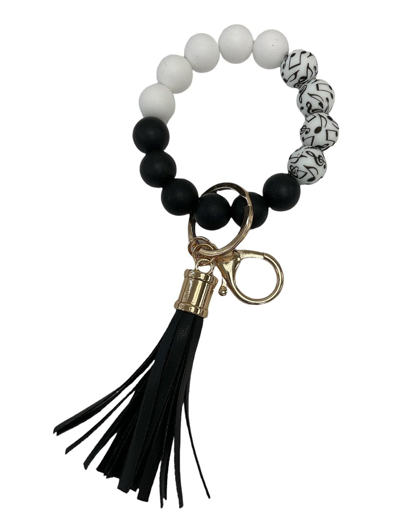 BB139X169 Theme Silicone Beaded Keyring/Keychain Bracelet - MiMi Wholesale