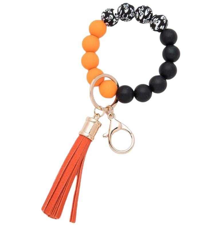 BB139X169 Theme Silicone Beaded Keyring/Keychain Bracelet - MiMi Wholesale