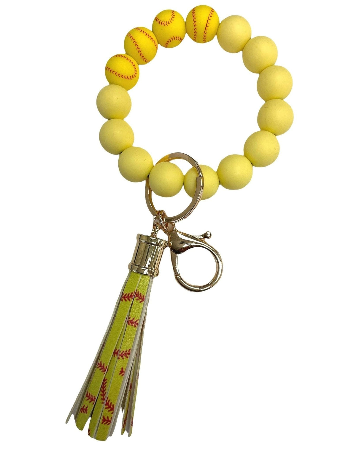 BB139X169 Theme Silicone Beaded Keyring/Keychain Bracelet - MiMi Wholesale