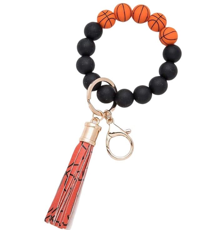 BB139X169 Theme Silicone Beaded Keyring/Keychain Bracelet - MiMi Wholesale