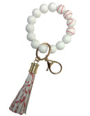 BB139X169 Theme Silicone Beaded Keyring/Keychain Bracelet - MiMi Wholesale