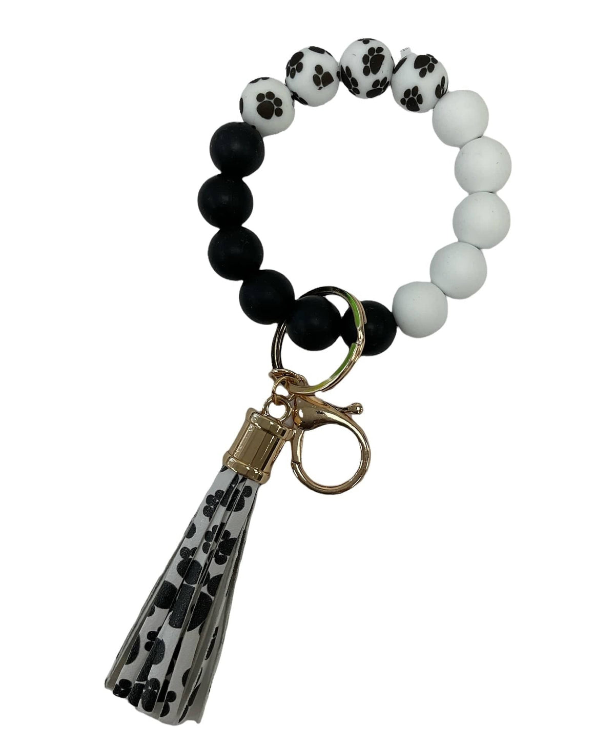BB139X169 Theme Silicone Beaded Keyring/Keychain Bracelet - MiMi Wholesale